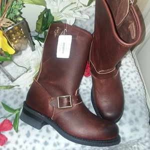 ⚡Final Price⚡NWT Ladies Genuine Leather Moto Boots